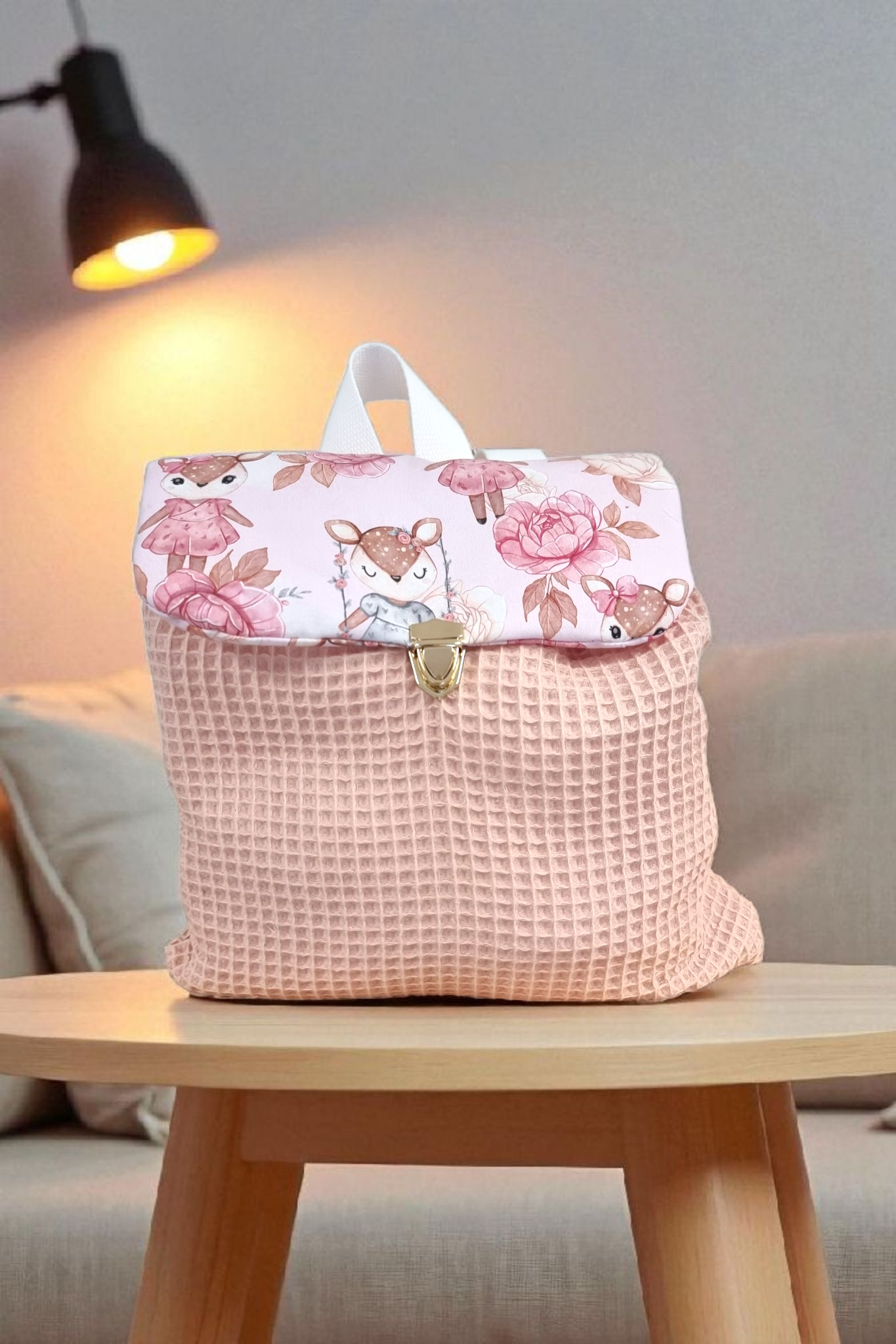 Petit sac à dos de rentrée – Élégance dorée pour les tout-petits ✨🎒