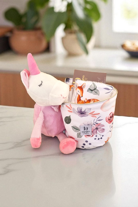 Panier naissance avec doudou