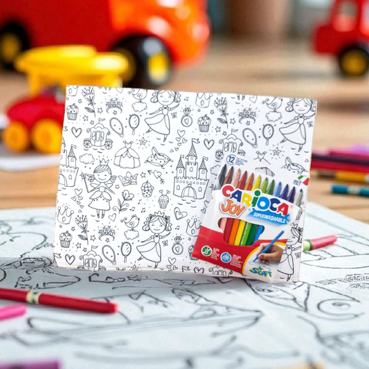 set de table a colorier motif princesse bambino creation